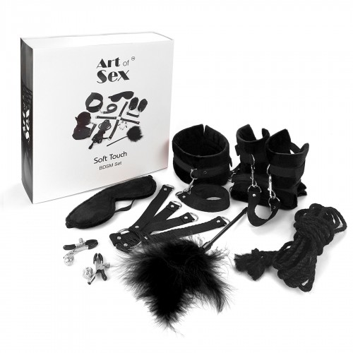 Набір БДСМ Art of Sex - Soft Touch BDSM Set, 9 предметів, Чорний в інтернет супермаркеті PbayMarket!