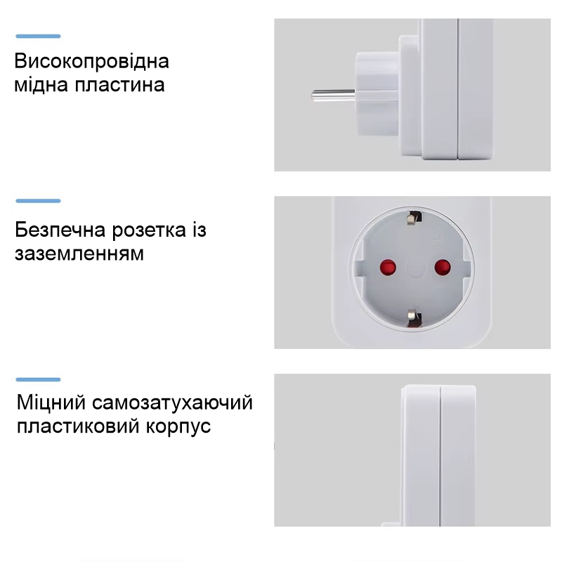 Розетка з датчиком руху Nectronix PIR01-EU, 16 Ампер, 3680 Ватт