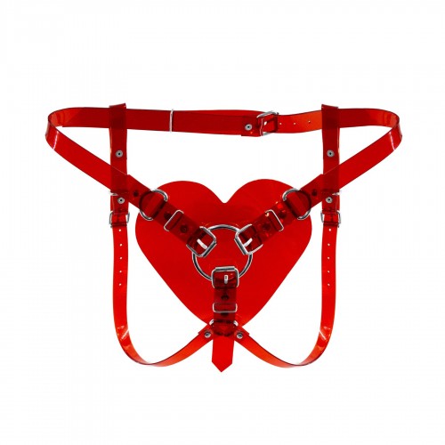 Трусики Серце для страпону Feral Feelings - Hearts Strap-on Belt Red Trasparent в інтернет супермаркеті PbayMarket!