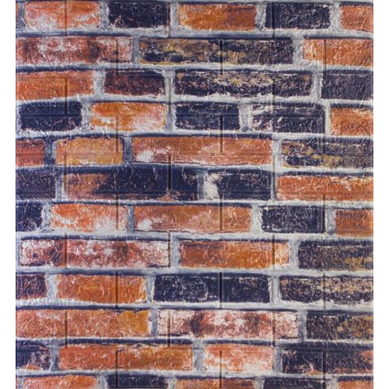 Самоклеюча декоративна 3D панель 3D Loft OS-CZ08-3 Під зістарену Катеринославську цеглу 700x770x3мм