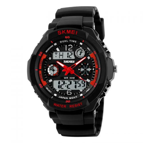Годинник спортивний наручний Skmei 1060 s-shock Чорний (2235883541) Годинник спортивний наручний Skmei 1060 s-shock Чорний (2235883541)