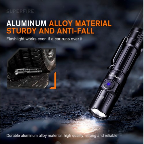 Ліхтар ручний Superfire TN02 1800 Lumen IP44 Чорний (2511622515) Ліхтар ручний Superfire TN02 1800 Lumen IP44 Чорний (2511622515)