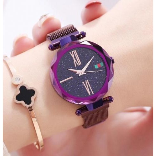 Жіночий годинник Starry Sky Watch на магнітній застібці Фіолетовий Жіночий годинник Starry Sky Watch на магнітній застібці Фіолетовий
