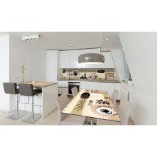 Наклейка вінілова на стіл Zatarga «Кавовий Бар» 650х1200 мм Z180837/1st