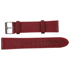 Ремінець для годинника зі шкіри Mykhail Ikhtyar 20 мм Бордовий (S809-20S bordo)