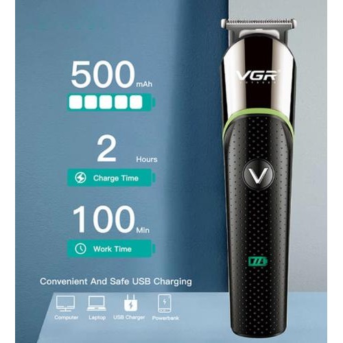 Машинка для стрижки VGR V-191 500 mAh 5 Вт Чорний (2390000053) Машинка для стрижки VGR V-191 500 mAh 5 Вт Чорний (2390000053)