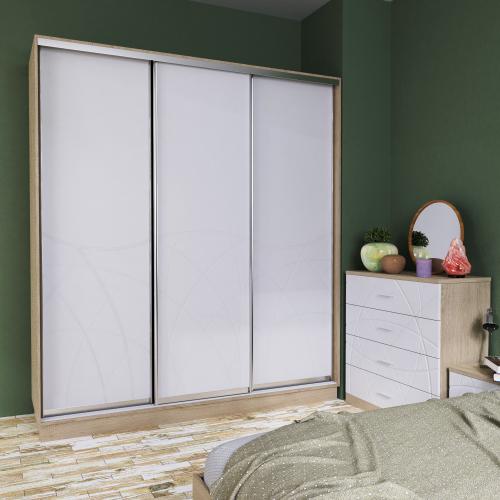 Шафа-купе Art In Head Loretto 2100x2400x603 Дуб сонома + Білий супермат (107100101) Шафа-купе Art In Head Loretto 2100x2400x603 Дуб сонома + Білий супермат (107100101)