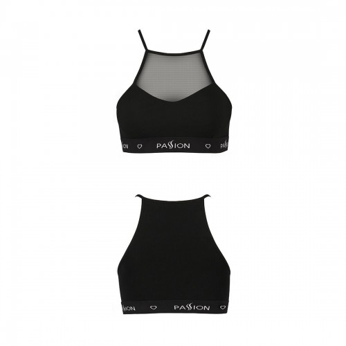 Спортивний топ з прозорою вставкою Passion PS006 TOP black, size S в інтернет супермаркеті PbayMarket!