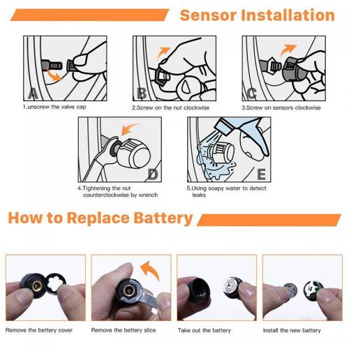 TPMS система контролю тиску та температури в шинах (З зовнішніми датчиками) (1044635769) TPMS система контролю тиску та температури в шинах (З зовнішніми датчиками) (1044635769)