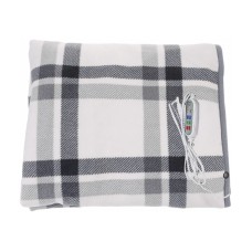 Електрична шаль Lesko плед із підігрівом 140х80 см Gray-White