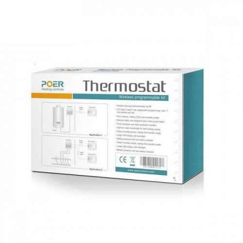 Бездротовий термостат Poer PTC10 для газового або електричного котла з терморегулятором Білий (100149) в інтернет супермаркеті PbayMarket!