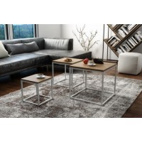 Кавовий журнальний столик у стилі Loft NS-613 480x600x600 мм Белый Кавовий журнальний столик у стилі Loft NS-613 480x600x600 мм Белый