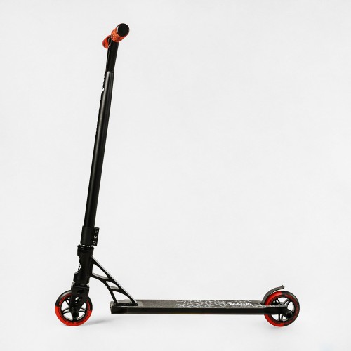 Самокат трюковий пеги алюмінієвий диск та дека колеса Best Scooter Reactor HIC-система PU Black and red (112772)