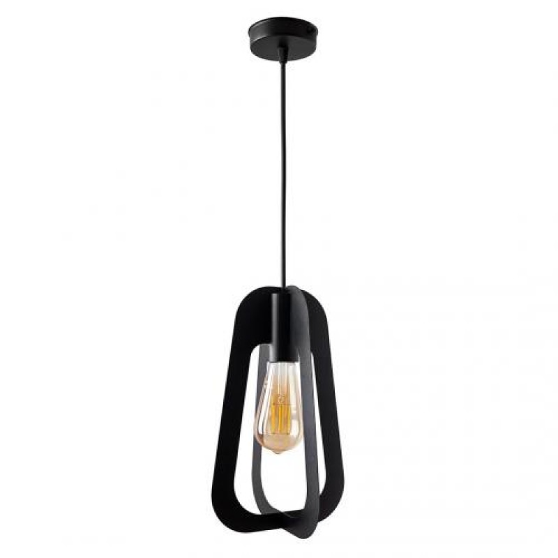 Світильник підвісний MSK Electric Catania в стилі лофт під лампу Е27 NL 3019 BK чорний