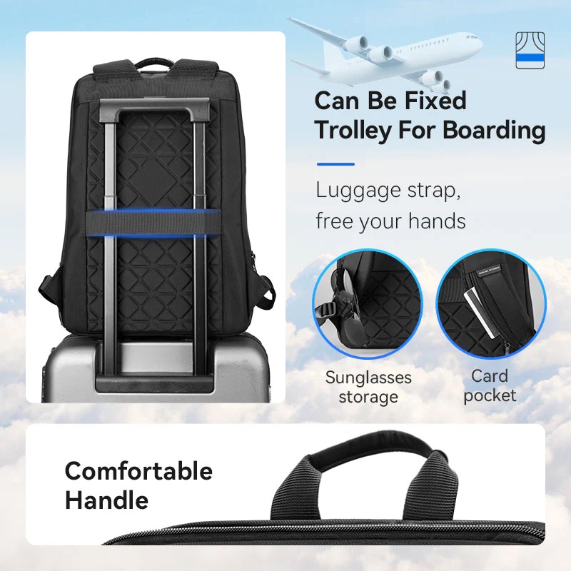 Міський рюкзак Mark Ryden MR1906 39х28х10 см Чорний