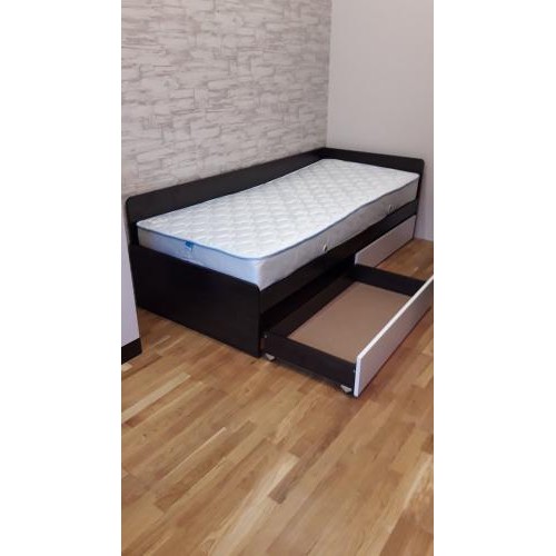 Ліжко Соната Еверест 80х190 см із ящиками Венге з білим (psg_UK-6415014) Ліжко Соната Еверест 80х190 см із ящиками Венге з білим (psg_UK-6415014)