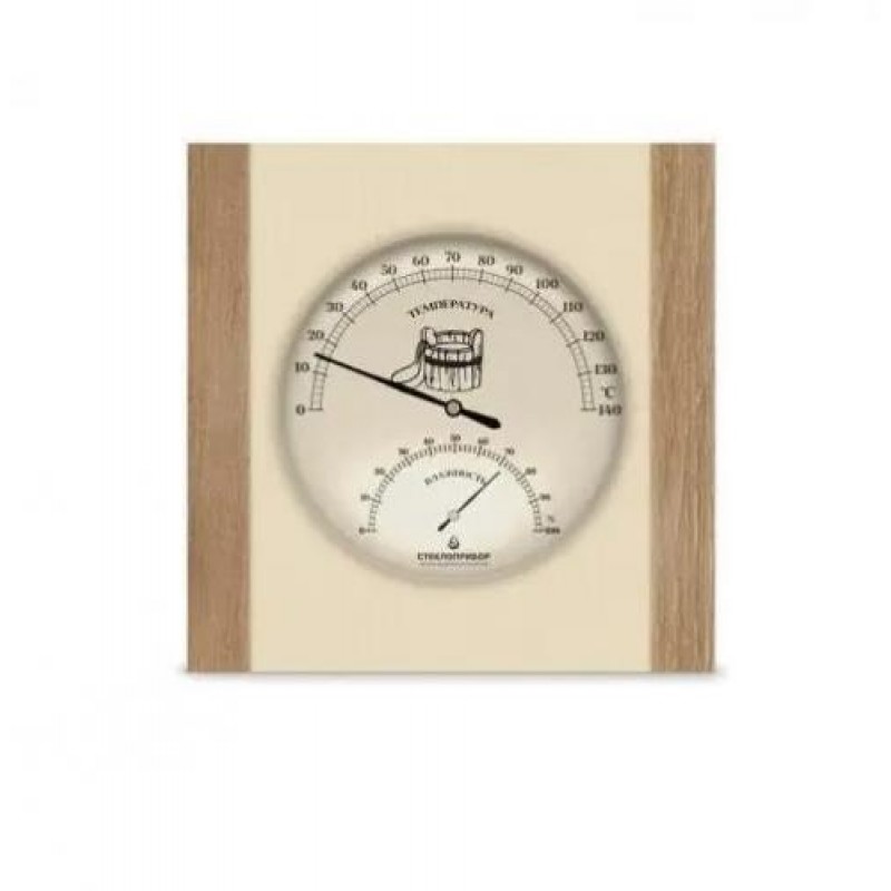 Термометр для лазні та сауни липа Стеклоприбор №3 15х15х3 см