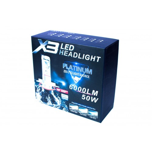 Комплект LED ламп AllLight X3 H1 50W 6000K 6000lm з радіатором в інтернет супермаркеті PbayMarket!