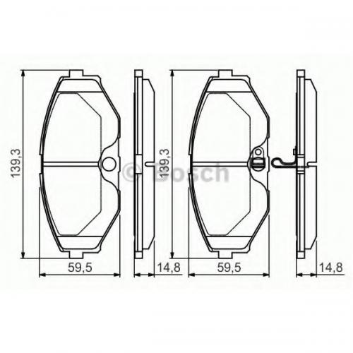 Колодки гальмові Bosch дискові передні Nissan Maxima QX CA33 F 0986495147 в інтернет супермаркеті PbayMarket!