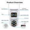 Камера відеоспостереження No Brand Q30-6MP Dual IP Camera Wi-Fi 6 Мп Білий (2390000024)