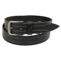 Шкіряний ремінь Skipper 110-130 x 3.8 см Чорний (1016-38)