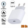 Зарядний пристрій Usams Travel Adapter-20W USB-C to Lighting White