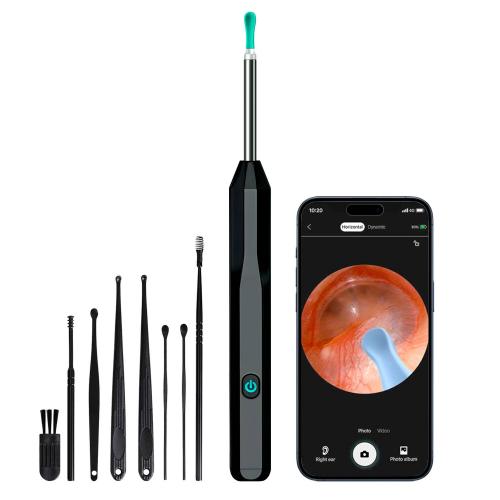 Пристрій для видалення вушної сірки з камерою Brillix 1296P Чорный (PO-Black) Пристрій для видалення вушної сірки з камерою Brillix 1296P Чорный (PO-Black)