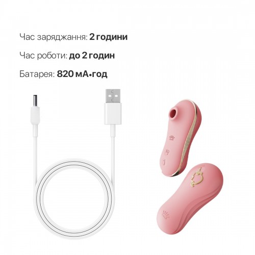 Набір 2в1 Zalo — UNICORN Pink, віброяйце + вакуумний стимулятор в інтернет супермаркеті PbayMarket!