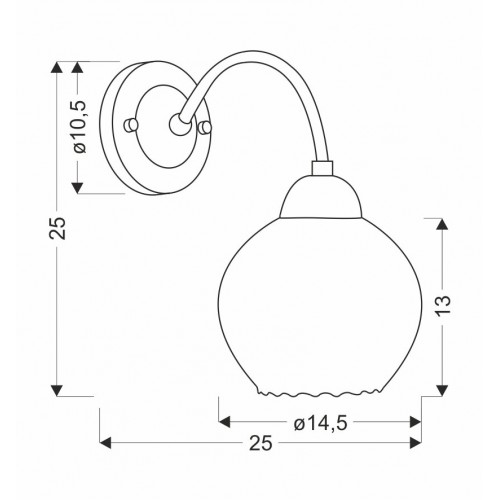 Бра Candellux Baida 25x25 см Нікель (21-16317) Бра Candellux Baida 25x25 см Нікель (21-16317)