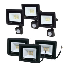Комплект прожекторів Lightwell 30W 3 x LW-FL-B-30 і 3 x LW-FL-B-30-S з датчиком руху