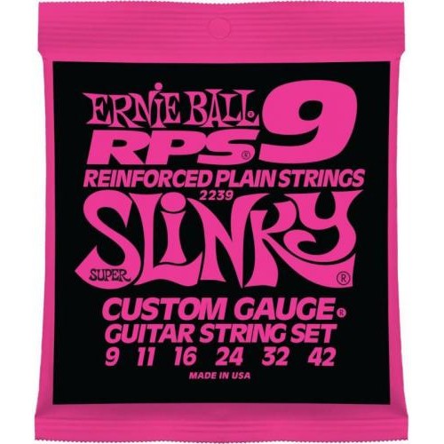Струни для електрогітари Ernie Ball 2239 RPS-9 Reinforced Slinky Electric Guitar Strings 9/42 Струни для електрогітари Ernie Ball 2239 RPS-9 Reinforced Slinky Electric Guitar Strings 9/42