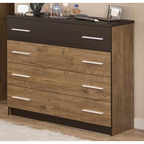 Комод Меблі Сервіс 4Ш Вероніка Дуб апріл + Венге темний Комод Меблі Сервіс 4Ш Вероніка Дуб апріл + Венге темний