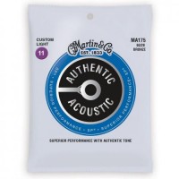 Струни для акустичної гітари Martin MA175 80/20 Bronze Custom Light Acoustic Guitar Strings 11/52 Струни для акустичної гітари Martin MA175 80/20 Bronze Custom Light Acoustic Guitar Strings 11/52