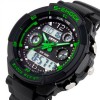Наручний годинник чоловічий Skmei S-Shock Green 0931 Чорний (1530)