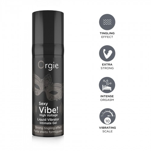 Рідкий вібратор Orgie Sexy Vibe! High Voltage, 15 мл, ефект мурашок + дуже потужна вібрація Рідкий вібратор Orgie Sexy Vibe! High Voltage, 15 мл, ефект мурашок + дуже потужна вібрація