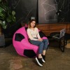 Крісло мішок М'яч Оксфорд 120см Студія Комфорту Великий Рожевий + Чорний