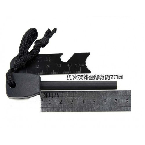Похідне кресало та свисток EDC Sarver black