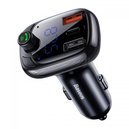 FM-трансмітер модулятор Baseus S-13 Bluetooth 5.0 c функцією зарядки (Чорний, 2xUSB, 1xType-C) FM-трансмітер модулятор Baseus S-13 Bluetooth 5.0 c функцією зарядки (Чорний, 2xUSB, 1xType-C)