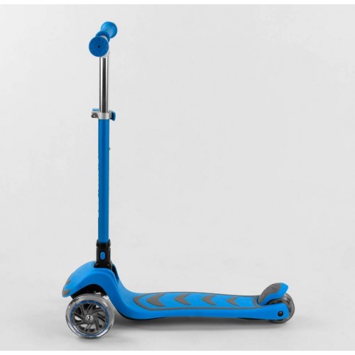 Самокат триколісний Best Scooter складане алюмінієве кермо, 4 колеса PU зі світлом Blue (102319) Самокат триколісний Best Scooter складане алюмінієве кермо, 4 колеса PU зі світлом Blue (102319)
