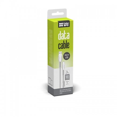 Кабель ColorWay USB-microUSB (line-drawing), 2.4А, 1м, White (CW-CBUM028-WH) в інтернет супермаркеті PbayMarket!