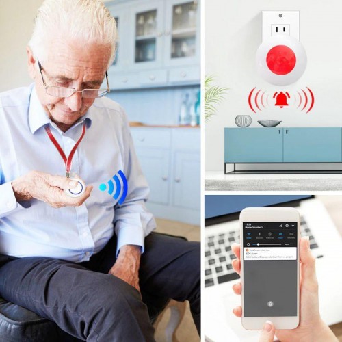 Wifi кнопка SOS для літніх та хворих людей для екстреного виклику допомоги Nectronix SS01, додаток Tuya Smart (100797) в інтернет супермаркеті PbayMarket!