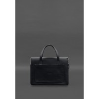 Шкіряний чохол з ручками для ноутбука 13 дюймів Чорний BlankNote