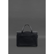 Шкіряний чохол з ручками для ноутбука 13 дюймів Чорний BlankNote