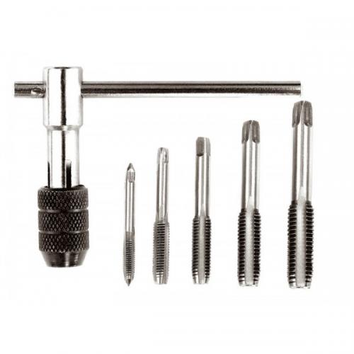 Набір мітчиків MASTERTOOL з Т-подібним утримувачем 6 ел. (M4/M5/M6/M8/M10) 15-1406 Набір мітчиків MASTERTOOL з Т-подібним утримувачем 6 ел. (M4/M5/M6/M8/M10) 15-1406