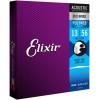 Струни для акустичної гітари 6 шт Elixir 11100 Polyweb 80/20 Bronze Acoustic Medium 13/56