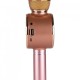 Дитячий мікрофон Wster з функцією караоке USB, microSD, AUX, Bluetooth WS 669 Рожевий із золотим