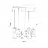 Люстра TK Lighting Marco 66x130 см Чорно-золотистий (TK3328)