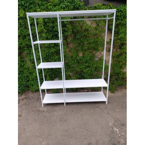 Відкрита шафа для одягу GoodsMetall у стилі Лофт 1800х1400х400мм ВШ66 Відкрита шафа для одягу GoodsMetall у стилі Лофт 1800х1400х400мм ВШ66