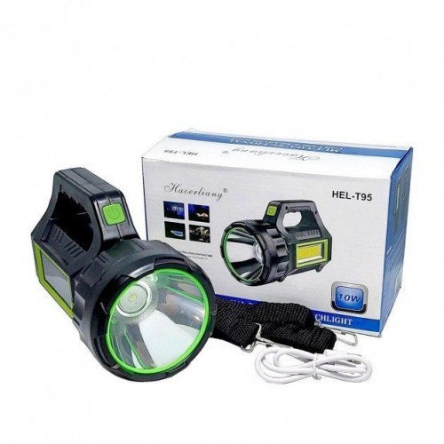 Прожектор акумуляторний Haoerliang HEL-T95-LED+COB USB на сонячній батареї (1924658195) Прожектор акумуляторний Haoerliang HEL-T95-LED+COB USB на сонячній батареї (1924658195)