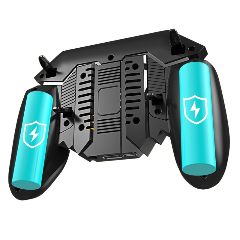 Бездротовий геймпад тригер для смартфонів Union PUBG Mobile AK77 з вентилятором та акумулятором на 4000 mAh + напальчники